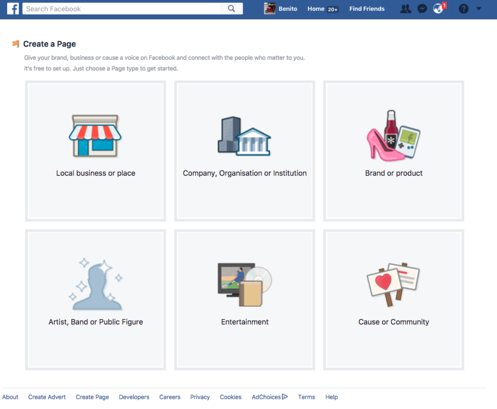 Facebook Business Page