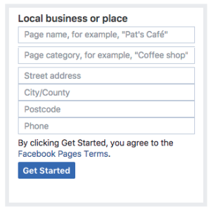 Facebook Local Business Page